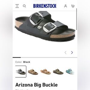 Birkenstock Arizona Big Buckle Sandals - Oiled Leather / Black